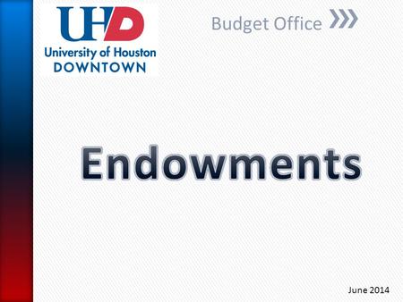 Budget Office June 2014. Participants Understanding Of:  Endowment Definition  Types of Endowment Funds  Terms and Definitions  Income Cost Center.