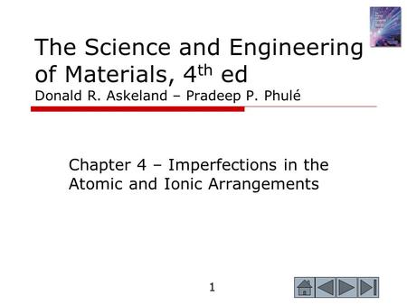 Chapter 4 – Imperfections in the Atomic and Ionic Arrangements