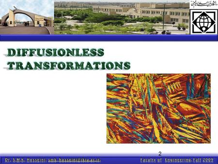 DIFFUSIONLESS TRANSFORMATIONS