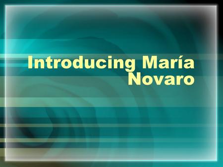 Introducing María Novaro. Novaro: Early Career Born 1951 Studied sociology at National Autonomous University of Mexico in mid 1970s Involvement with Cine-Mujer.