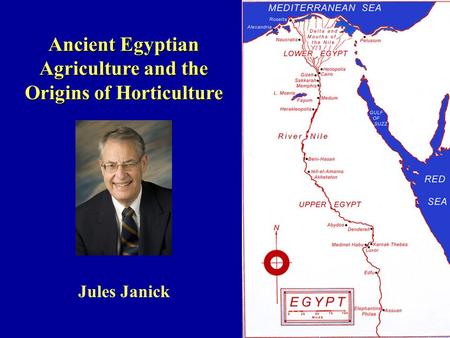 Ancient Egyptian Agriculture and the Origins of Horticulture Jules Janick.