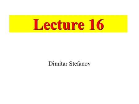 Lecture 16 Dimitar Stefanov. Functional Neural Stimulation for Movement Restoration (FNS) FNS – activation of skeletal muscles in attempts to restore.