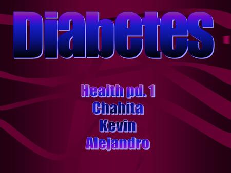Diabetes is a disease that is characterized by abnormally high glucose levels in the blood.
