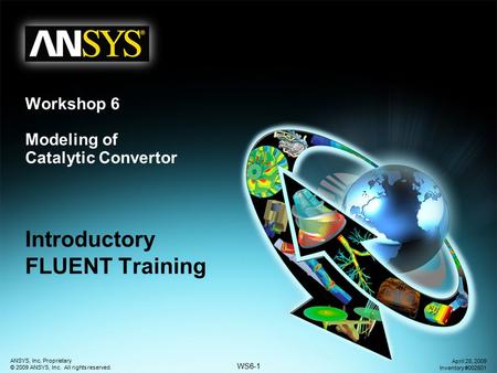Workshop 6 Modeling of Catalytic Convertor