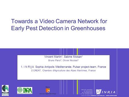 Towards a Video Camera Network for Early Pest Detection in Greenhouses