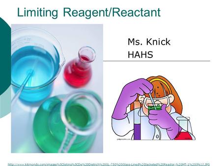 Limiting Reagent/Reactant Ms. Knick HAHS