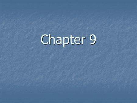 Chapter 9.