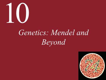 10 Genetics: Mendel and Beyond. 10.1 What Are the Mendelian Laws of Inheritance? People have been cross-breeding plants and animals for at least 5,000.