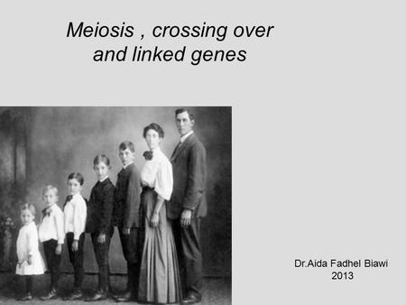 Meiosis , crossing over and linked genes