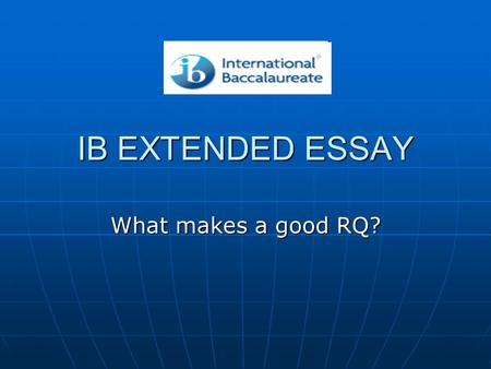 Ib english a1 extended essay examples