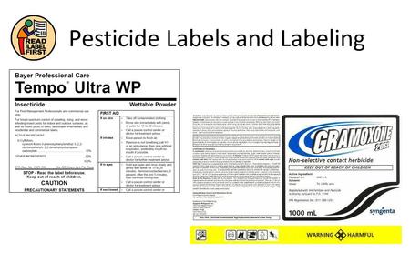 Pesticide Labels and Labeling. Pesticide Registration Pesticide registration is a scientific, legal and administrative procedure conducted by EPA.