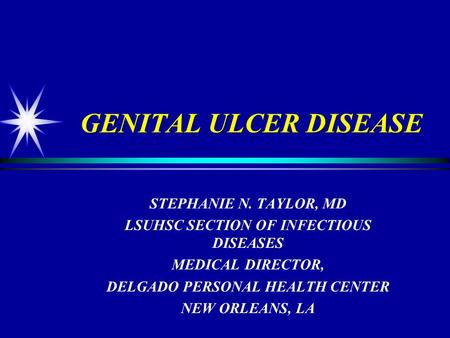 LSUHSC SECTION OF INFECTIOUS DISEASES DELGADO PERSONAL HEALTH CENTER