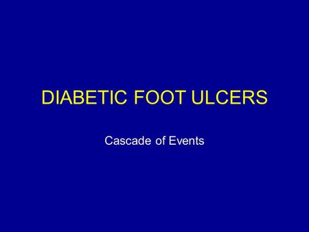 DIABETIC FOOT ULCERS Cascade of Events. OBESITY IN AMERICA Obesity in the U.S. has reached epidemic levels and poses a continued threat to public health.