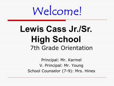 Lewis Cass Jr./Sr. High School