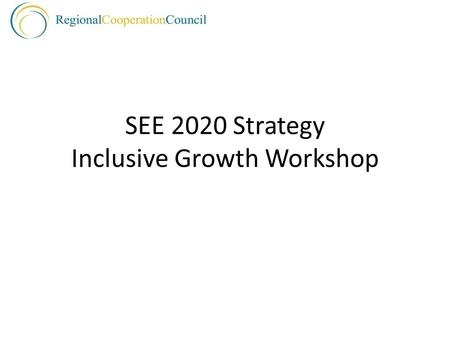 SEE 2020 Strategy Inclusive Growth Workshop