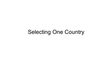 Selecting One Country. 30/03/20122 1. Click on STATISTICS, then BUILD YOUR OWN TABLES from the drop-down menu. 2. Click on Data by Commodity Code from.