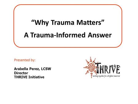 A Trauma-Informed Answer