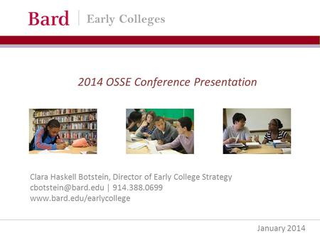 2014 OSSE Conference Presentation