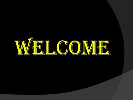 Welcome.