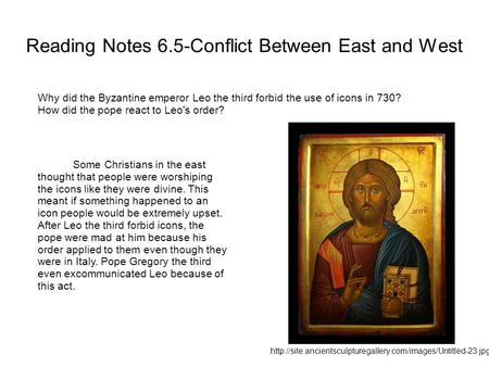 Reading Notes 6.5-Conflict Between East and West