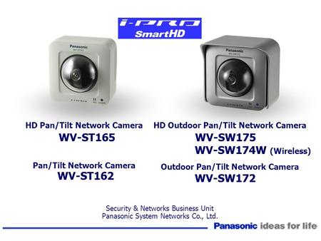 WV-ST165 WV-SW175 WV-SW174W (Wireless) HD Pan/Tilt Network Camera