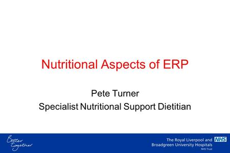 Nutritional Aspects of ERP