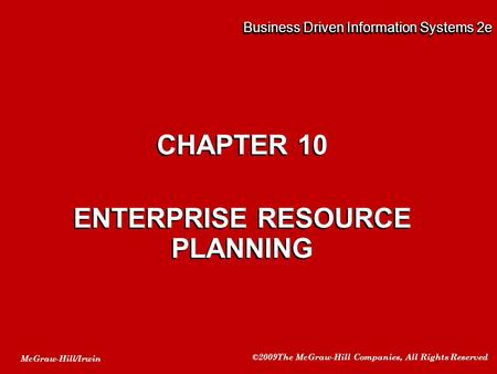 Business Driven Information Systems 2e