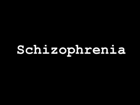 Schizophrenia. Schizophrenia is a chronic, severe, disabling brain disease that interferes with a person’s ability to think clearly, to distinguish reality.