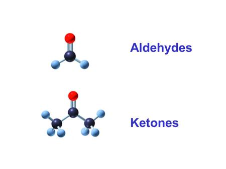 Aldehydes Ketones. Carbonyl group C = O Aldehydes Ketones Carboxylic acids Esters.