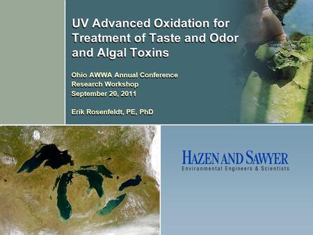 UV Advanced Oxidation for Treatment of Taste and Odor and Algal Toxins