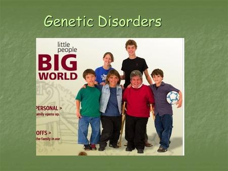 Genetic Disorders AP Biology.