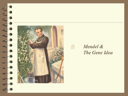 4 Mendel & The Gene Idea. I. GREGOR MENDEL’S DISCOVERIES  EXPERIMENTAL AND QUANTITATIVE APPROACH  PARTICULATE THEORY OF INHERITANCE BASED ON EXPERIMENTS.