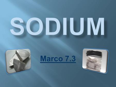 Sodium Marco 7.3.