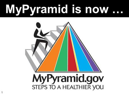 MyPyramid is now ….