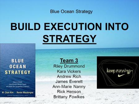 BUILD EXECUTION INTO STRATEGY