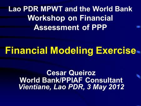 Financial Modeling Exercise