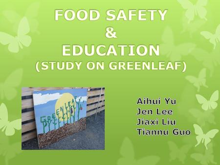 Claim  As the number of issues related to food safety and horticulture education are increasing, we are going to argue that learning and knowing the.