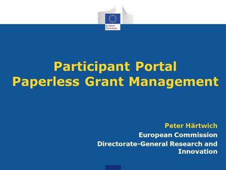 Participant Portal Paperless Grant Management