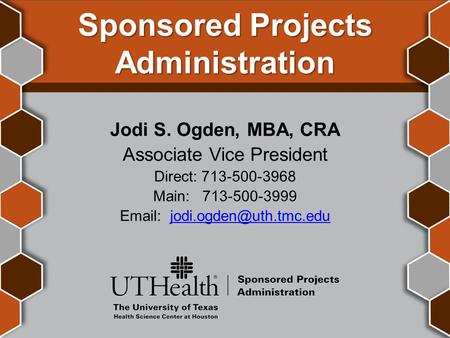 Sponsored Projects Administration