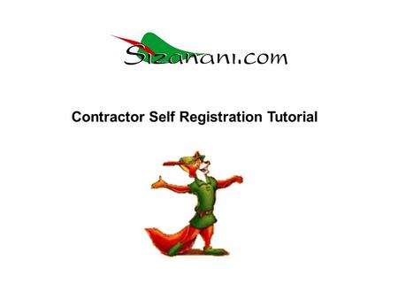 Contractor Self Registration Tutorial. Click on the Register Icon to start the registration process.