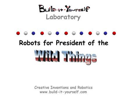 Creative Inventions and Robotics www.build-it-yourself.com Robots for President of the Laboratory.