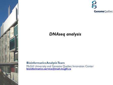 DNAseq analysis Bioinformatics Analysis Team