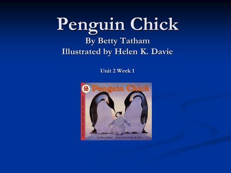 Penguin Chick By Betty Tatham Illustrated by Helen K