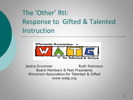 The ‘Other’ RtI: Response to Gifted & Talented Instruction