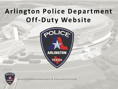 Arlington Police Department Off-Duty Website