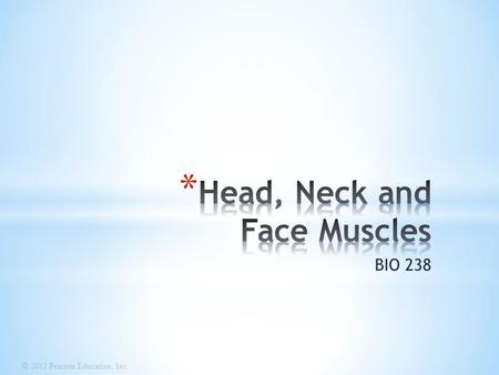 Head, Neck and Face Muscles