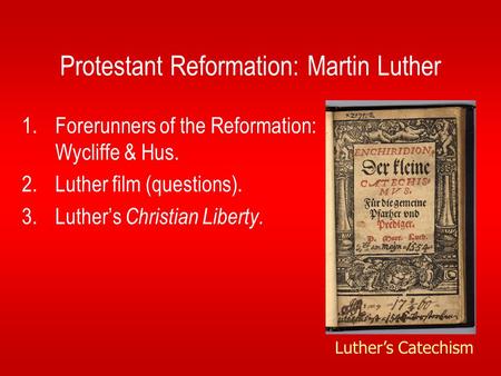 Protestant Reformation: Martin Luther