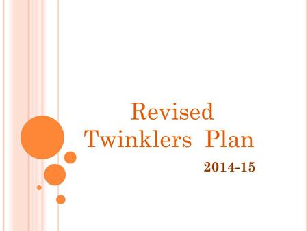 2014-15 Revised Twinklers Plan. A CTIVITIES DIVIDED IN 4 QUARTERS.