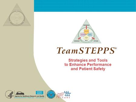 Strategies and Tools to Enhance Performance and Patient Safety.