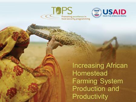 Increasing African Homestead Farming System Production and Productivity.